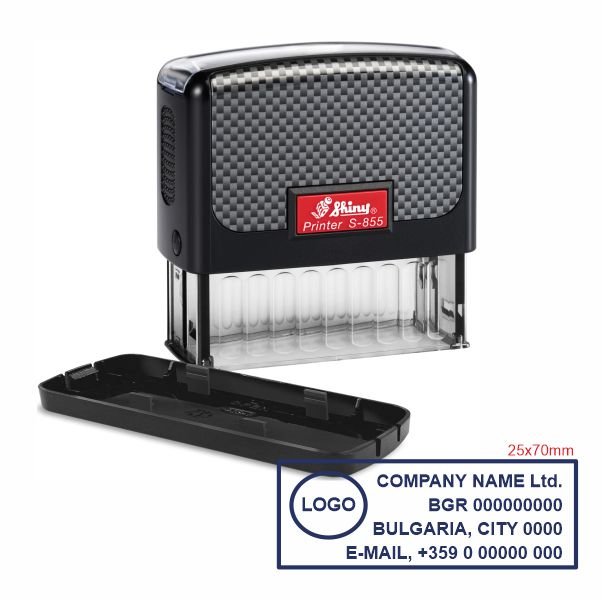 Фирмен печат 25x70 мм S-855